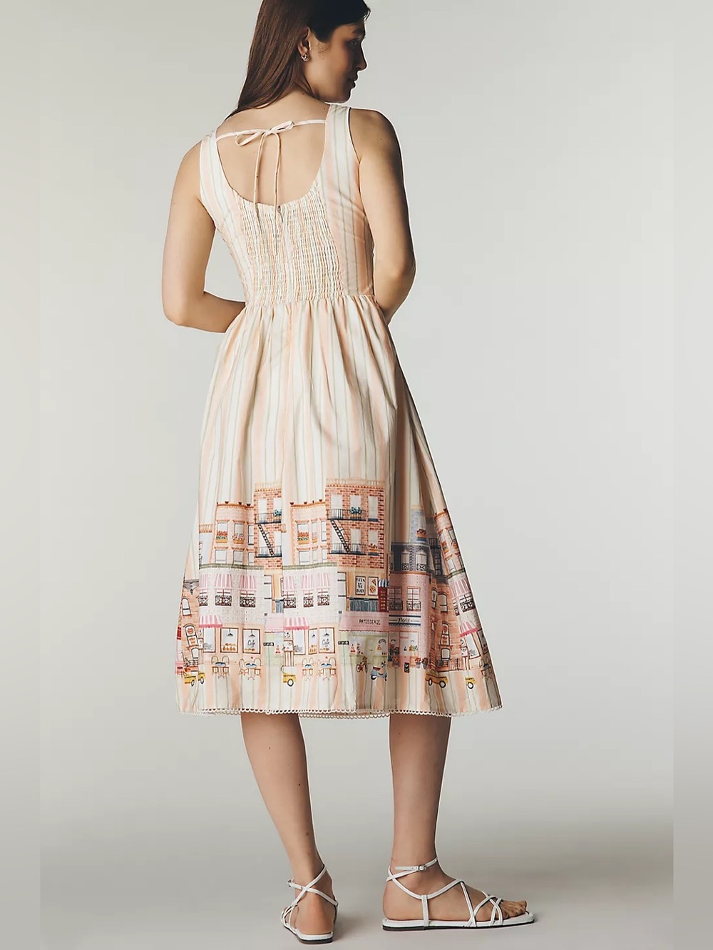 NWT Size LP - En Saison Athena Square-Neck Midi Dress